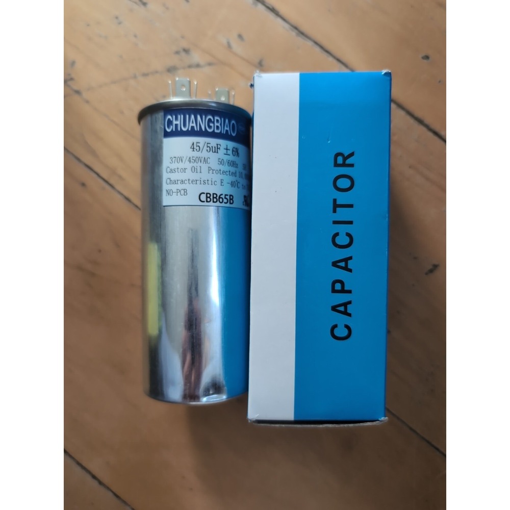 45/5 uF 45+5 MFD Capacitor 370 or 440 VAC Dual Run Capacitor AC Universal
